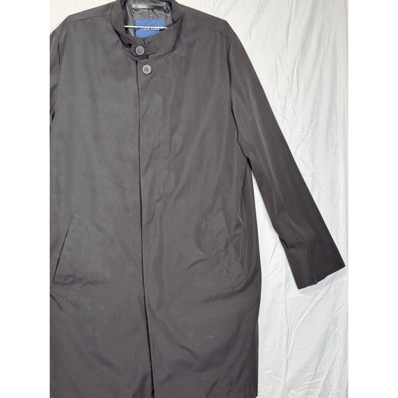 Cole Haan Men's Medium Black Topcoat Stand Collar Lightweight Overcoat - Picture 5 of 10